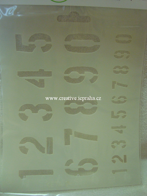 šablona plast KE - Čísla 3,5cm + 1,8cm - 024